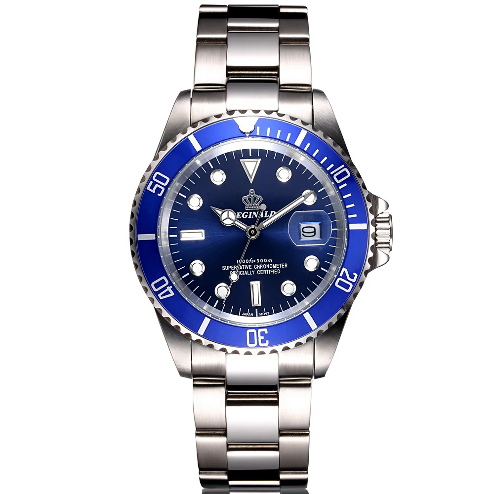 Мужские кварцевые часы полностью стальные люксовый бренд мужские 50 м