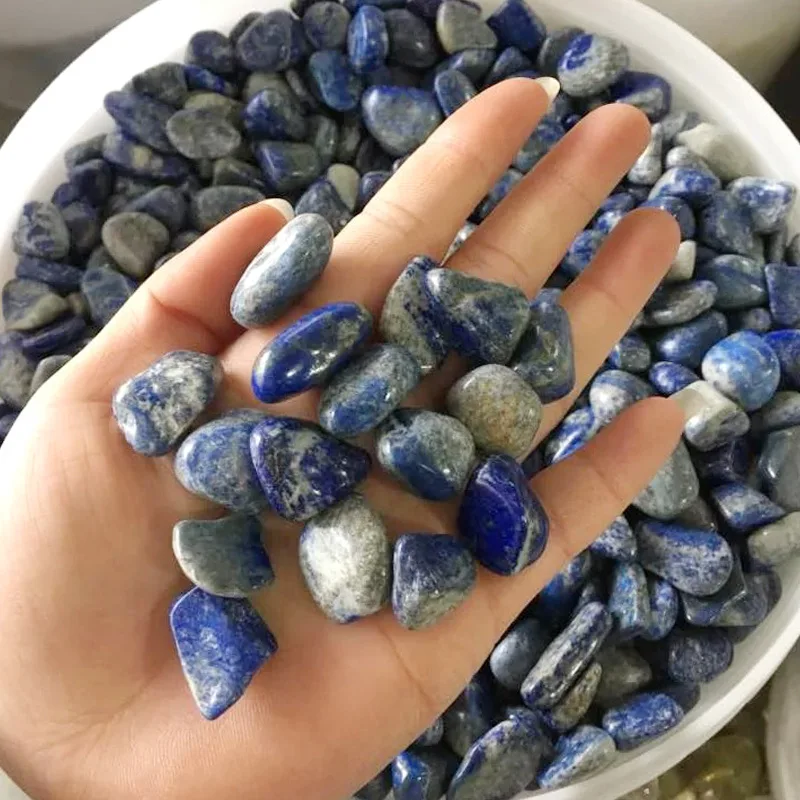 500g Natural Afghanistan Lapis Lazuli Crystal Lasurite Gravel Rock Quartz Raw Gemstone Mineral Specimen Decoration Energy Stone | Дом и сад