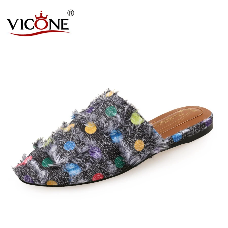 VICONE/женская летняя однотонная повседневная обувь на плоской подошве с бахромой и
