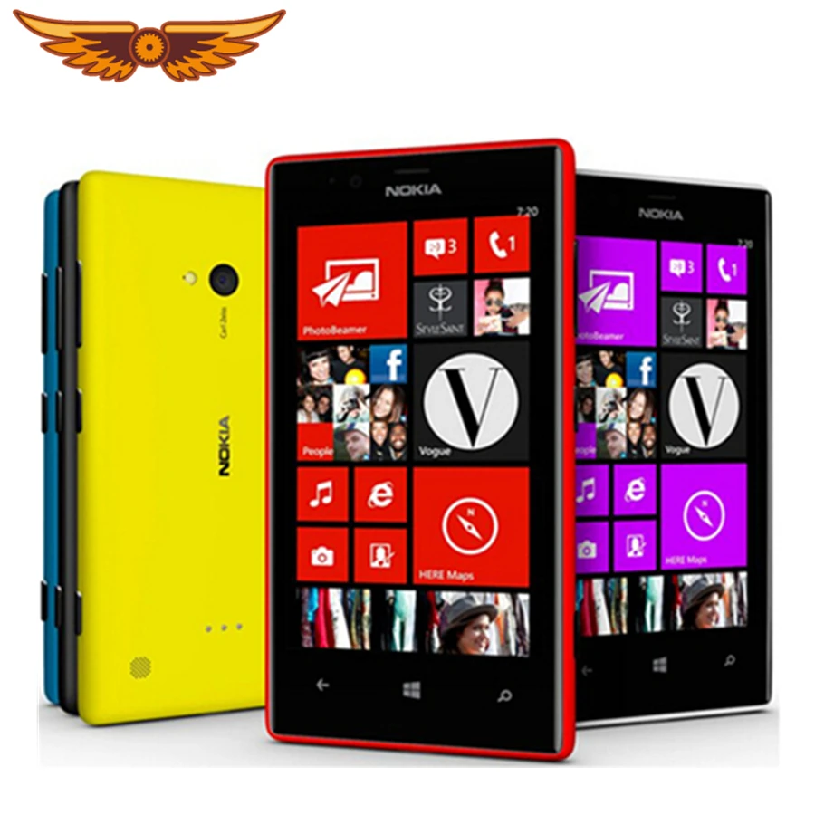 Разблокированный телефон Nokia Lumia 720, Windows Phone 8, двухъядерный,  720 ГГц, камера, 1,0 МП, ОЗУ 8 ГБ, 4,3 дюйма, IPS емкостный 3G мобильный  телефон - купить по выгодной цене | AliExpress