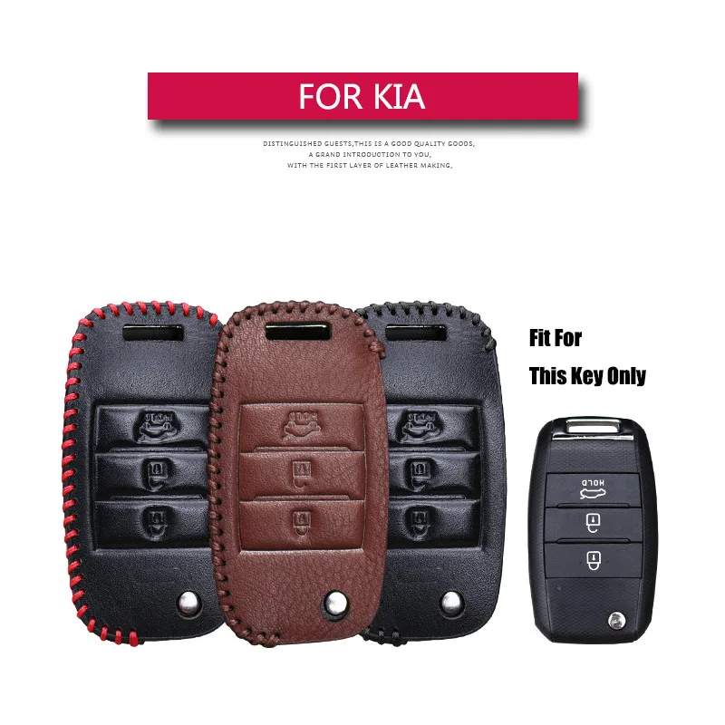 Kukakey кожаный чехол для автомобильных ключей брелок Kia Ceed Rio K2 пиканто Soul Sportage K3 2018 3