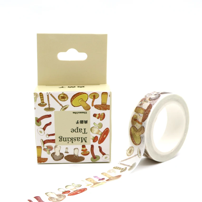 Коробка пакет гриб васи клейкая лента маскирующая декоративная Скрапбукинг Офис