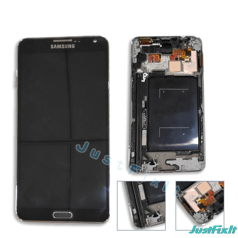Для Samsung Galaxy Note3 Note 3 N9005 ЖК дисплей сенсорный экран дигитайзер сборка с рамкой 100%
