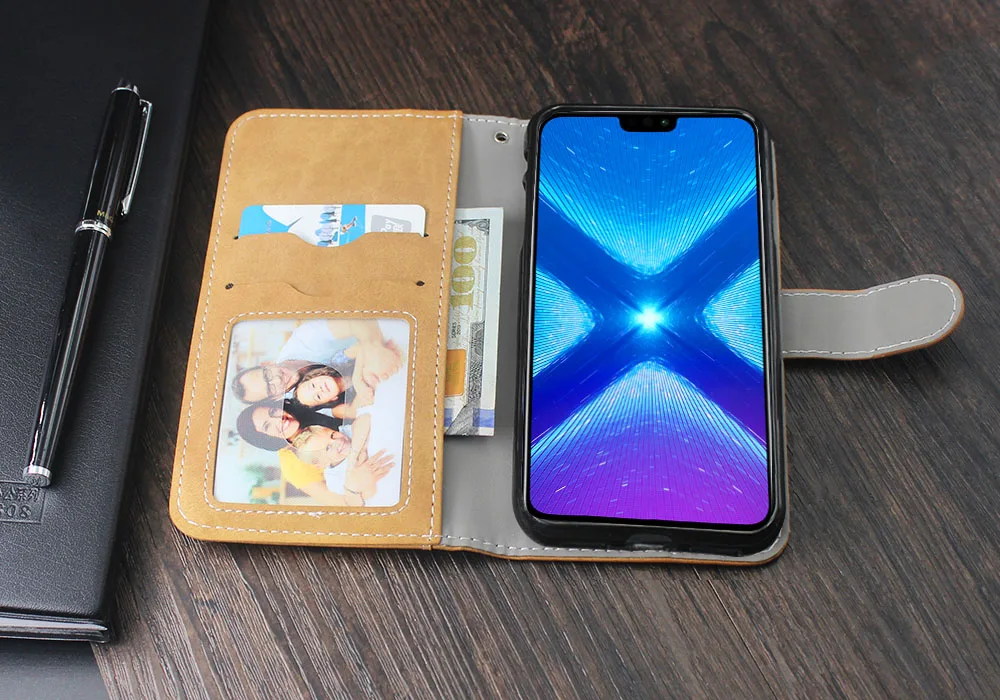 Роскошные Винтаж чехол для huawei Honor 8C 8X Коврики 30 20 Lite Pro Чехол Флип Чехол-портмоне из кожи силикона чехол из термопластичного полиуретана с держатель для карт