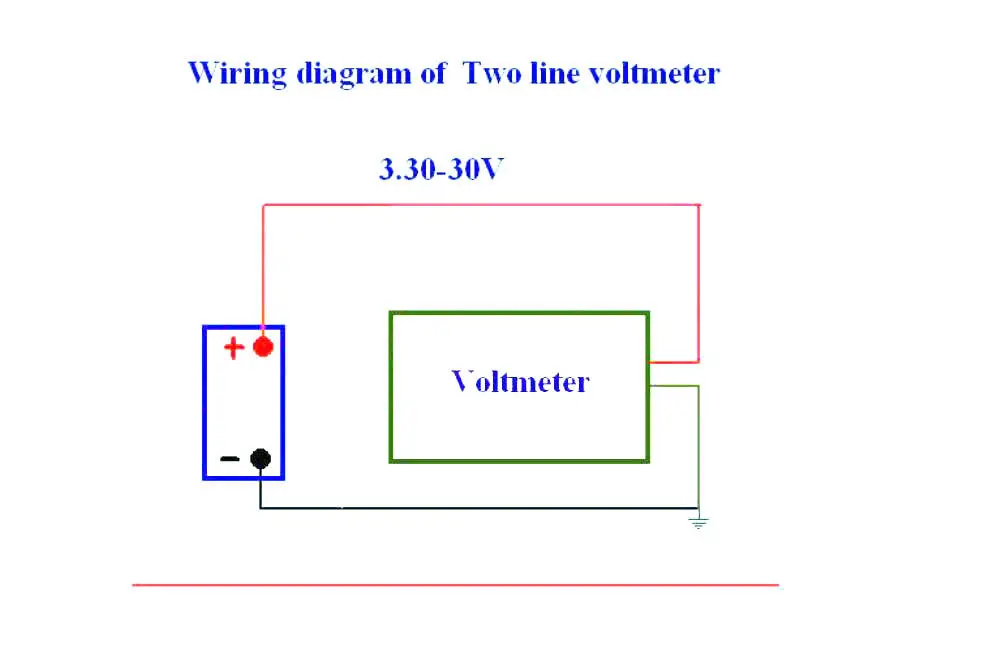 2 провода DC 3 30 V 00 Вольтметр цифровой монитор напряжения 5v 12V 24V автомобильный