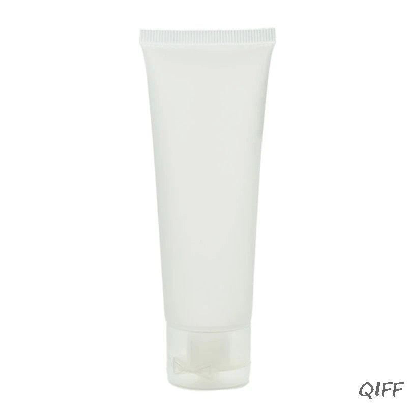 Flip Cap50ml 5/10/20/30/50/100 мл дорожные Портативный пустая трубка прозрачная, контейнер для косметики крема пластиковый флакон для лосьона с откидной крышкой/винт Ca - Цвет: Flip Cap50ml