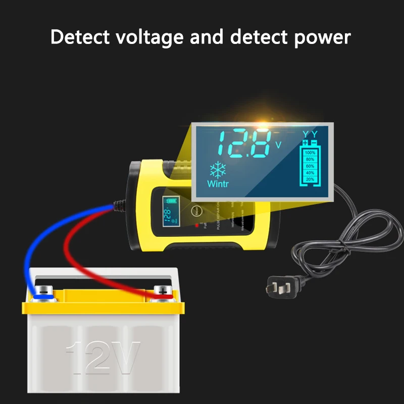 12V автомобильное зарядное устройство автоматический для авто мотоцикла свинцово-кислотные батареи зарядки