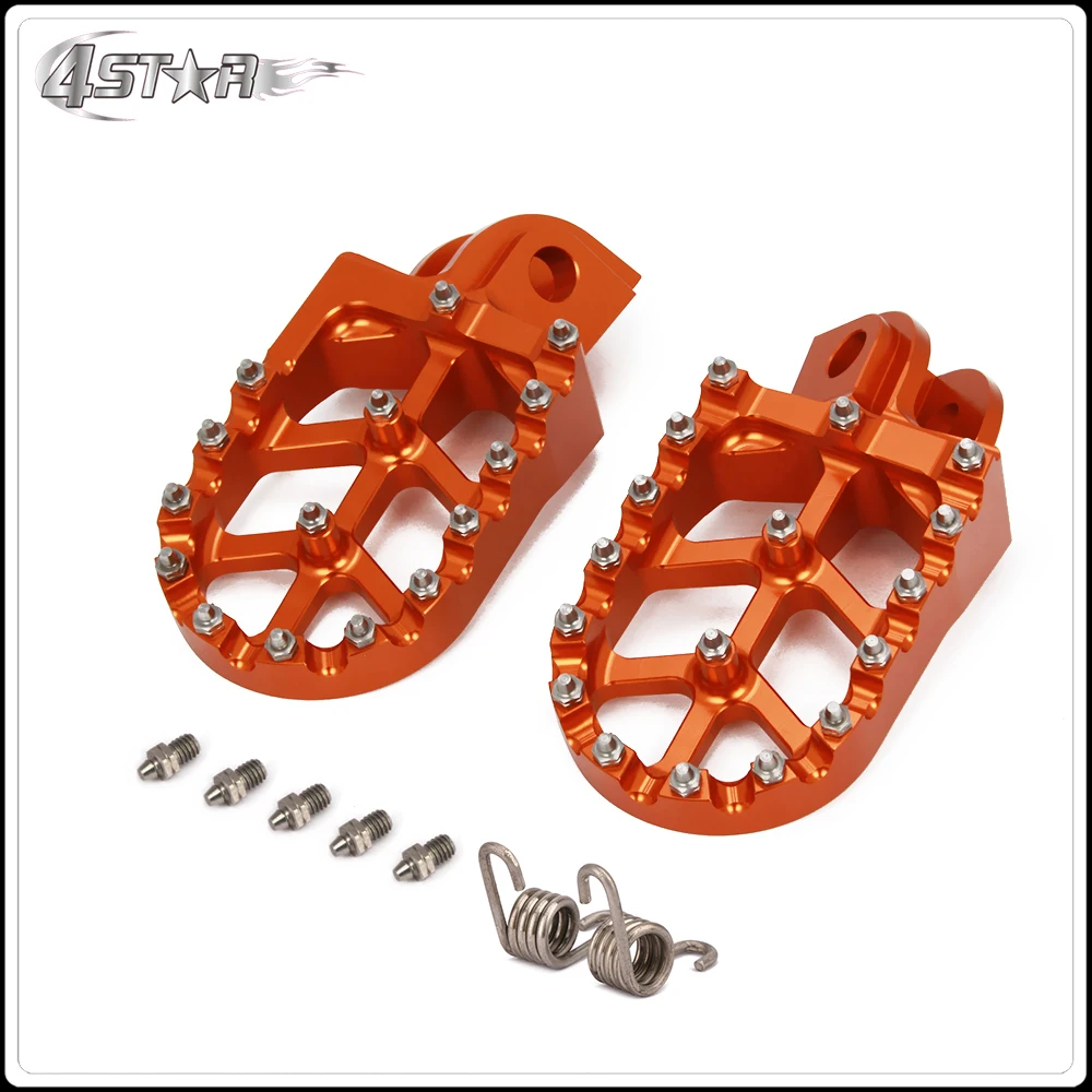 МОТОЦИКЛ ЧПУ Подножки подножки педали для KTM SX SXF EXC EXCF XC XCF XCW XCFW 65 85 125 150 250 300 350 450 530 TC FC TE FE FS - Цвет: Оранжевый