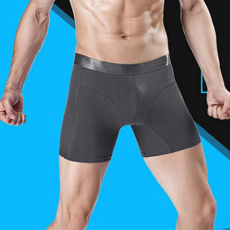 Новые модные однотонные мужские нижнее белье средней талии дышащие сексуальные