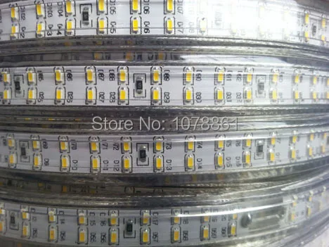 2835 SMD Светодиодная лента 220 В светодиодов/м Двухрядные светодиодные гибкие полосы