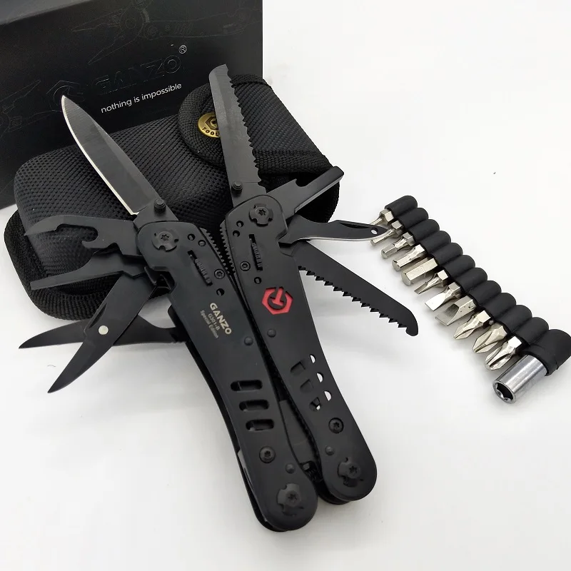 Ganzo G301B Мультитул Походный нож для выживания на открытом воздухе для рыбалки походные складные плоскогубцы инструменты для повседневного использования плоскогубцы многофункциональная отвертка