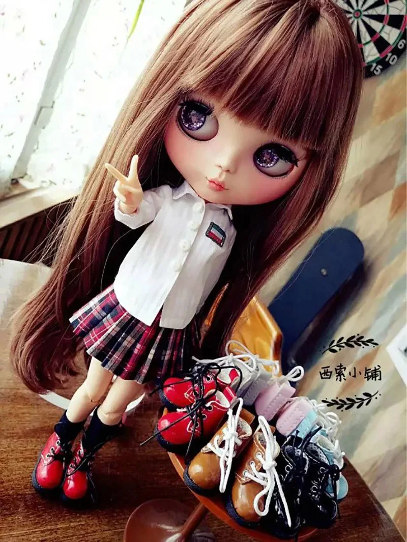 Модные Ботинки Martin Blyth 1/6 для кукол Licca Pullip Azone 1/8 BJD аксессуары обуви детские