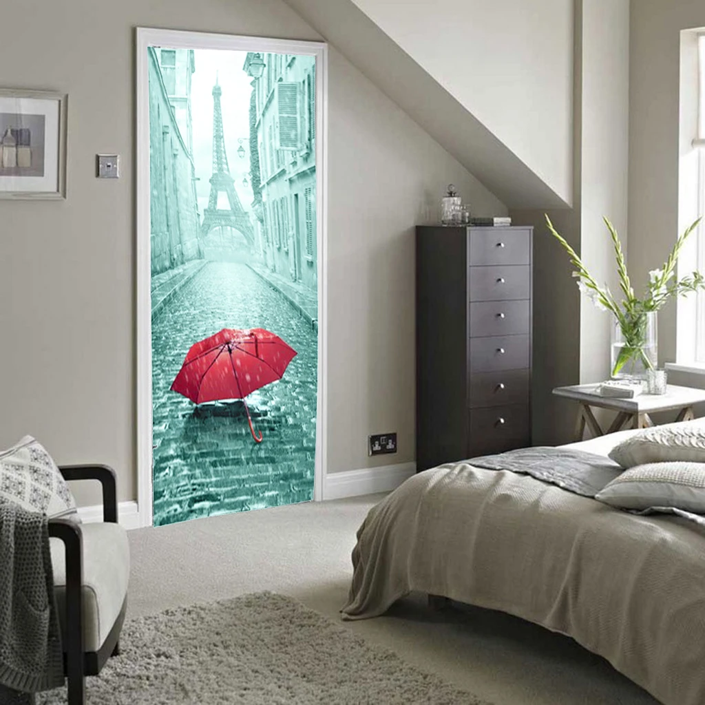 3D самоклеящаяся наклейка на стену дверь фотообои наклейки холодильник