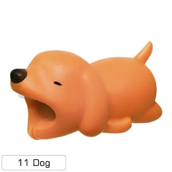 11(Dog) 1 шт. животных кабель среднего класса против царапин для Iphone Protege кабель Друзья Мультфильм кабель укус аксессуар для телефона, держатель модель забавные - Цвет: 11(Dog)