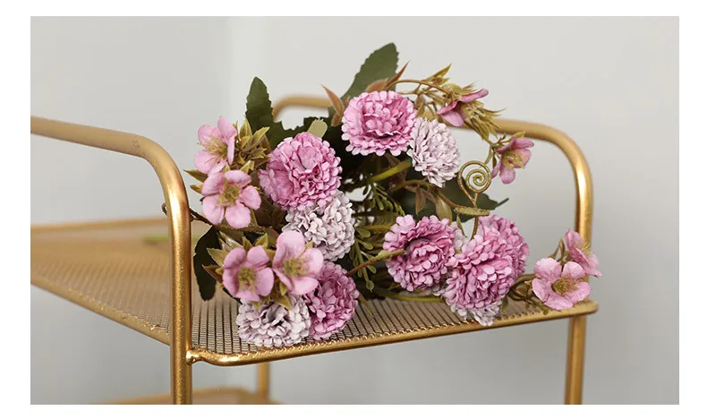 11 Heads artificial flowers carnation bouquet DIY home wedding decor fake flower Mother's Day Teacher's Day gift desk Potted