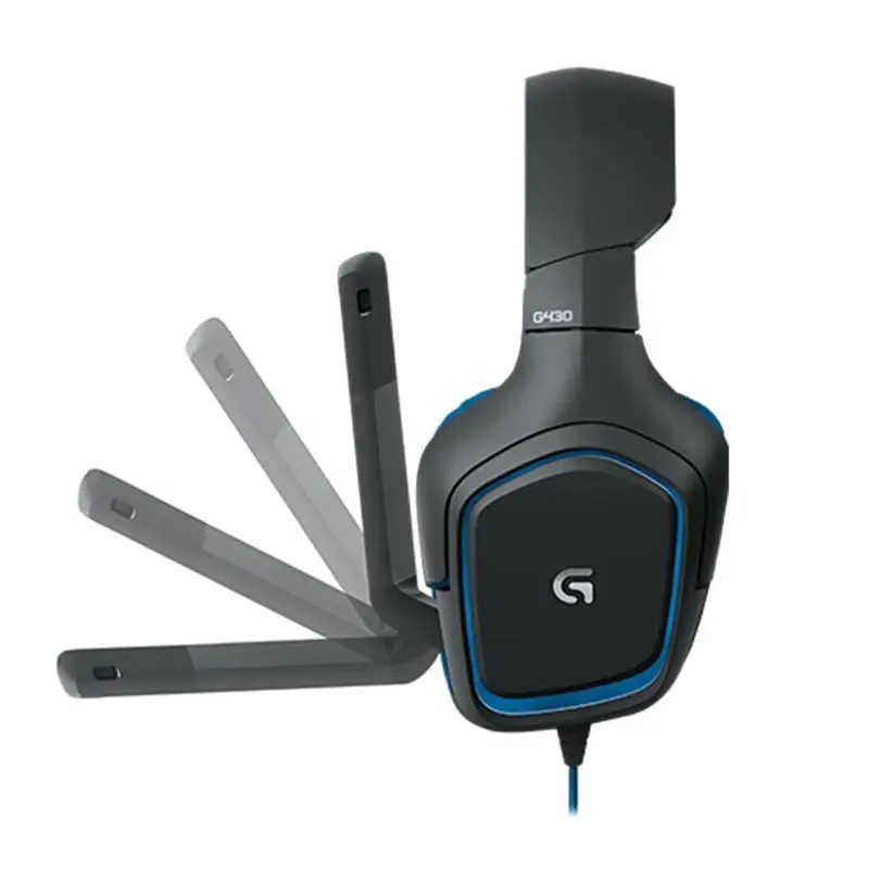 Игровая стереогарнитура logitech G430 7,1 с объемным звучанием, проводные наушники USB с шумоподавлением, вращающиеся с микрофоном для ПК/PS4/XboxONE