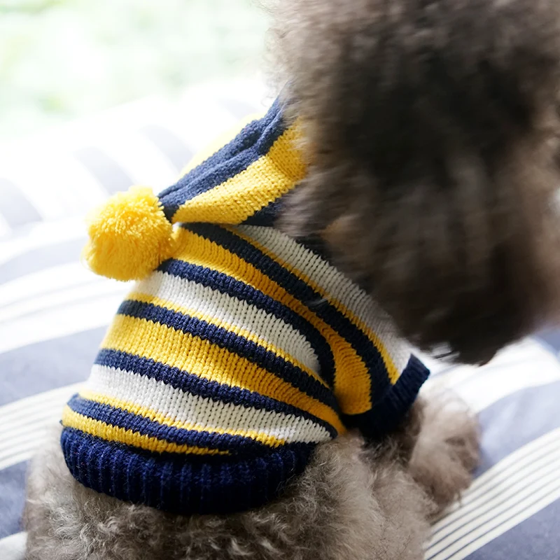 PETCIRCLE новая осенняя и зимняя одежда для маленьких больших собак полосатый свитер