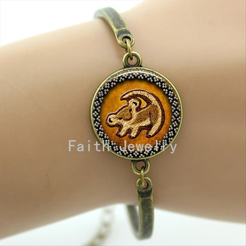 TAFREE винтажные Милые Браслеты с героями мультфильмов чехол для браслет Симба enfant