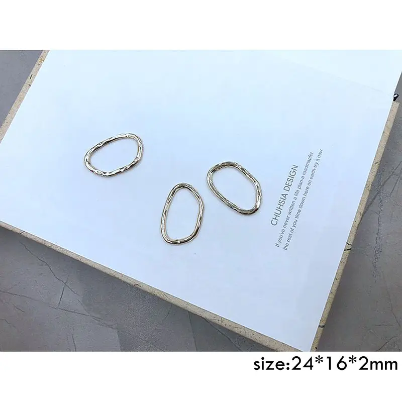 16 шт. DIY серьги ювелирные изделия из сплава KC золото азиатское золото ювелирные изделия Аксессуары материал нерегулярные круглые овальные границы