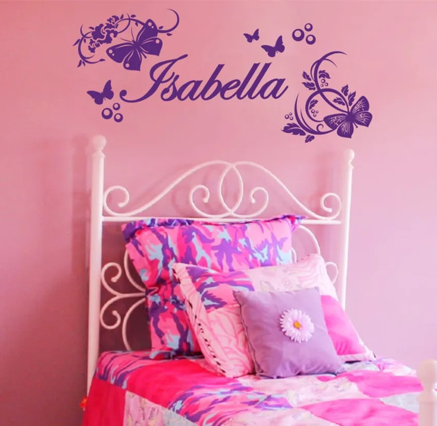 

Индивидуальные наклейки на стену с именем бабочки