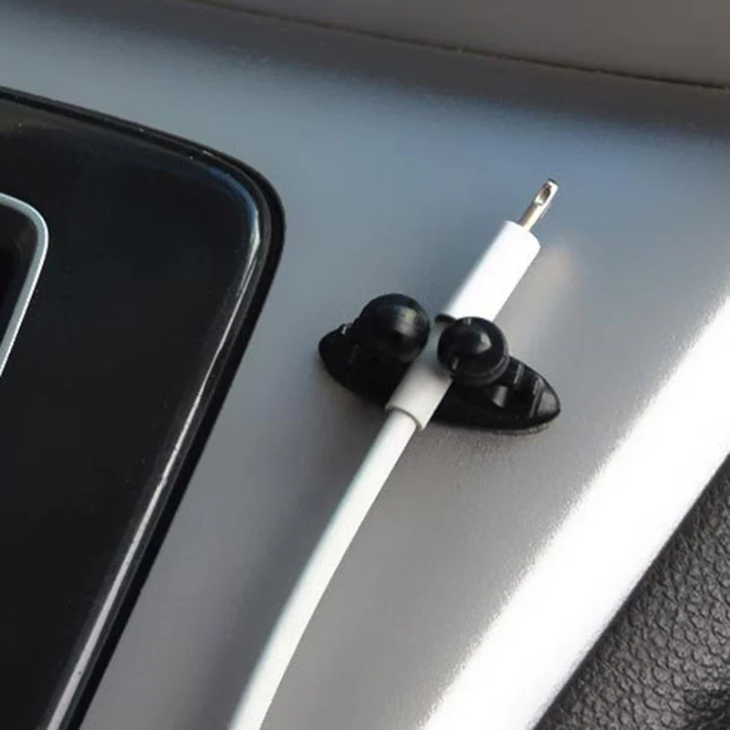 8 шт./лот устройство для перемотки автомобильных шнуров USB держатель кабеля зажим