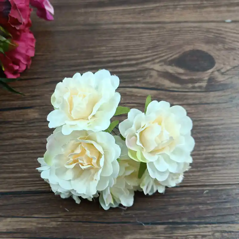 Цветущий rosas 6 шт simulacao DE tecido da festa casamento sapatos acessorios chapeu flor seda casa decoracao quarto | Дом и сад