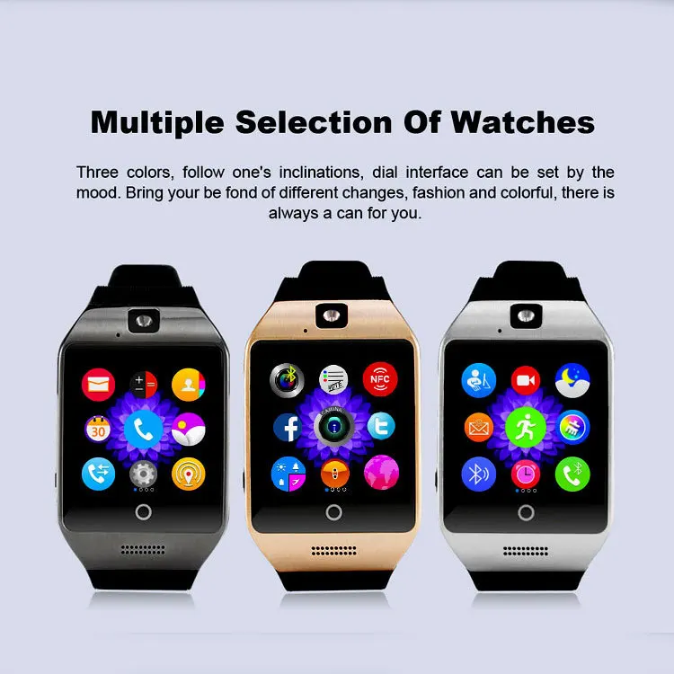 

SITOOSHE Q18 Smart Watch Phone SIM Card Remote Camera Fitness Tracker Sport Watches NFC Smartwatch for Apple Iphone Android