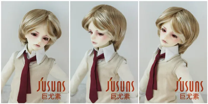JD192 1/4 модный синтетический мохеровый парик BJD кукла парик природа мальчишеская 7-8 дюймов MSD кукла аксессуары
