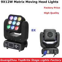 8xlot high power 115w led mini moving head matrix lights high quality 9x12w led matrix moving head beam light for stage dj