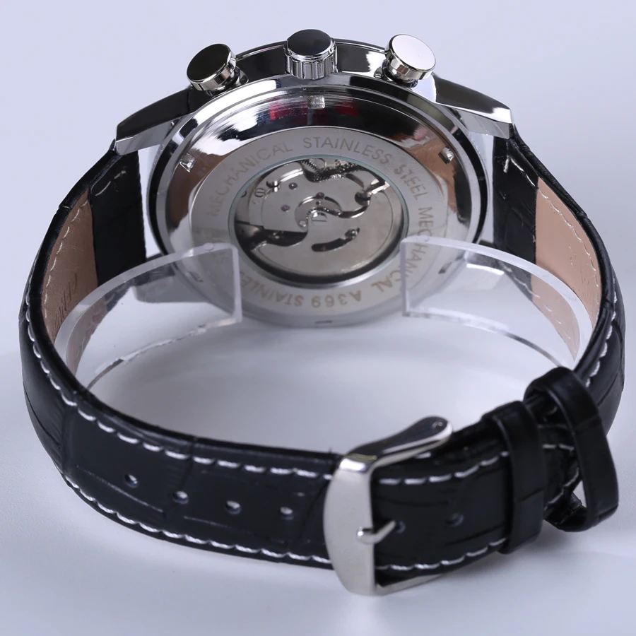 Часы Jaragar Мужские С 3 маленькими циферблатами модные брендовые Роскошные