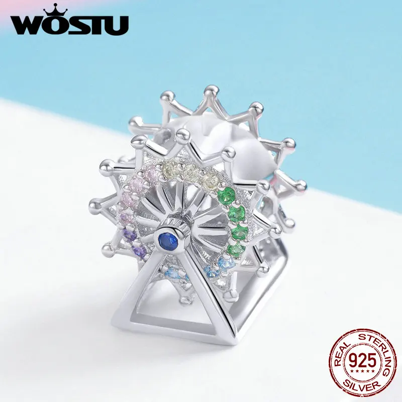 WOSTU Новое поступление парк Стерлинговое Серебро 925 пробы колесо обозрения бусины