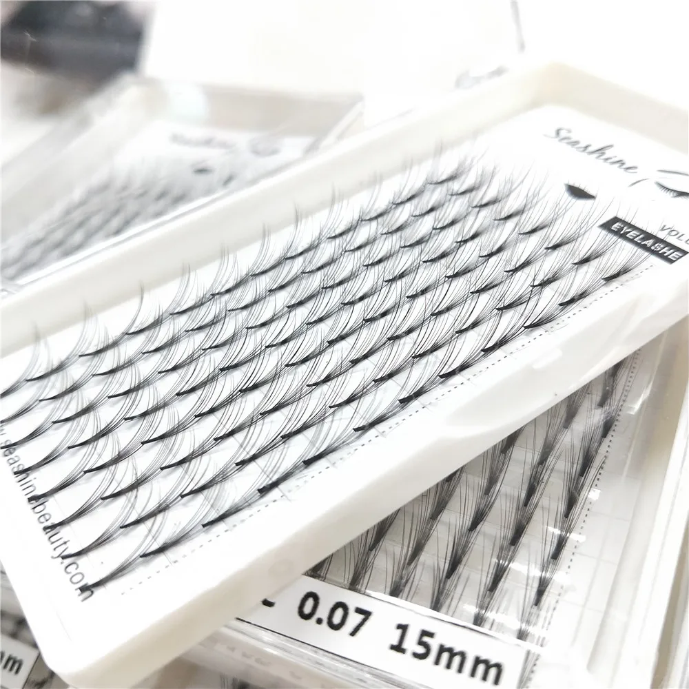 Christmas sale Facotry Rossian Retail Premade Fan 10D Russian Volume lashes C D Curl Eyelash Extension 0.07 0.10mm in stock | Красота и