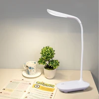 ac 5v usb cable reading light touch 3 files dimming 14leds bedside book reading study office workbench children table lamp