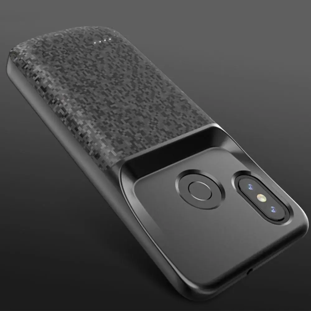 black 4700 мАч для Xiaomi mi 8 чехол для аккумулятора умный ПК ABS телефон стенд крышка батареи внешний смарт-аккумулятор для Xiaomi mi 8 зарядное устройство чехол mi 8 - Цвет: black