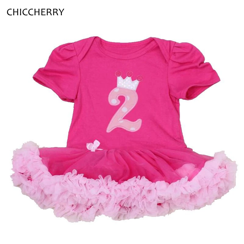 Ярко Розовый Корона 2 лет для девочек детское платье дня рождения Summer Infant Кружево