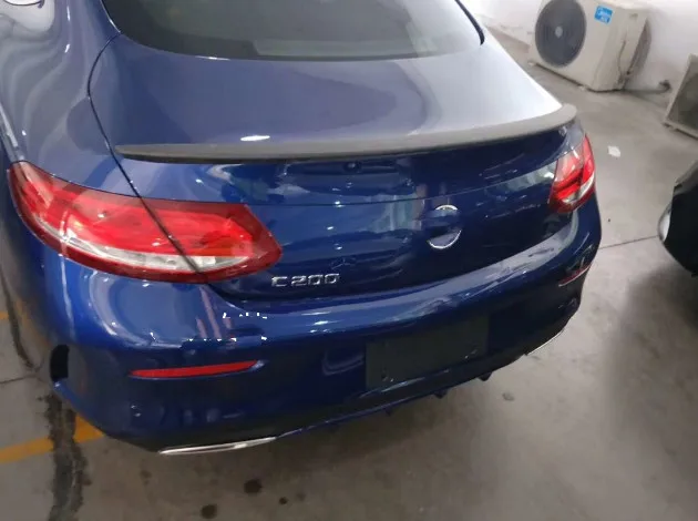 Для benz C205 c-класс купе спойлер 2 двери АБС пластик Материал заднее крыло автомобиля Цвет задний спойлер- спойлер