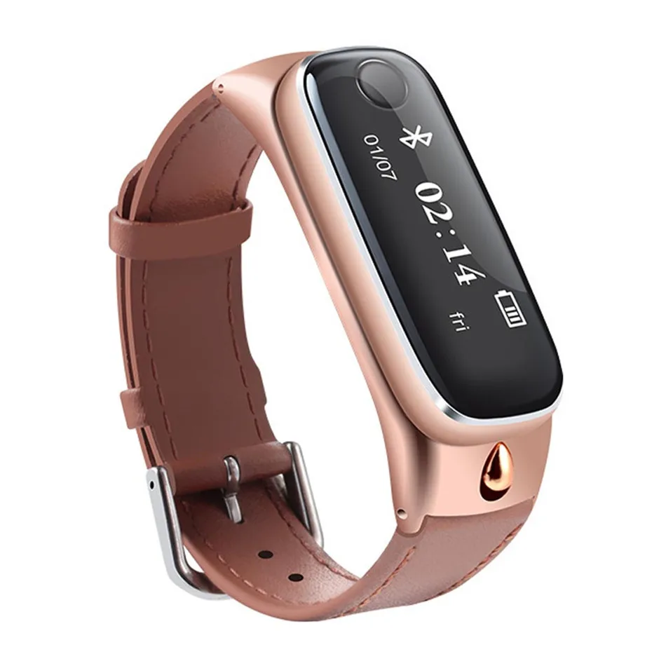 M6 плюс мода Bluetooth умный спортивный браслет Smartband кожаный наручный с трекером сна