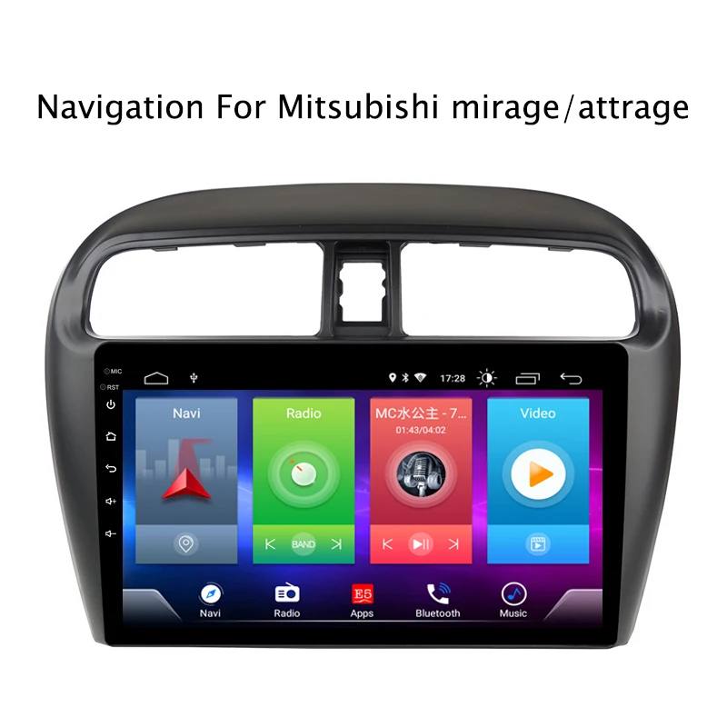Полный сенсорный экран автомобиля Android 8,1 радио плеер для Mitsubishi Mirage Attrage gps навигация Видео Мультимедиа Встроенный Bluetooth