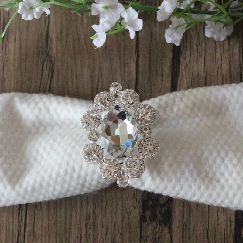 

Free Shipping Wholesale 120pcs/lot Rhinestone Napkin Ring Serviette Holder Wedding Decoration Party Favor LSNR009
