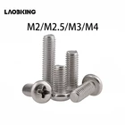 50 шт. M2 M2.5 M3 M4 ISO7045 DIN7985 GB818 304 винты из нержавеющей стали с крестообразной головкой PM шурупы Phillips