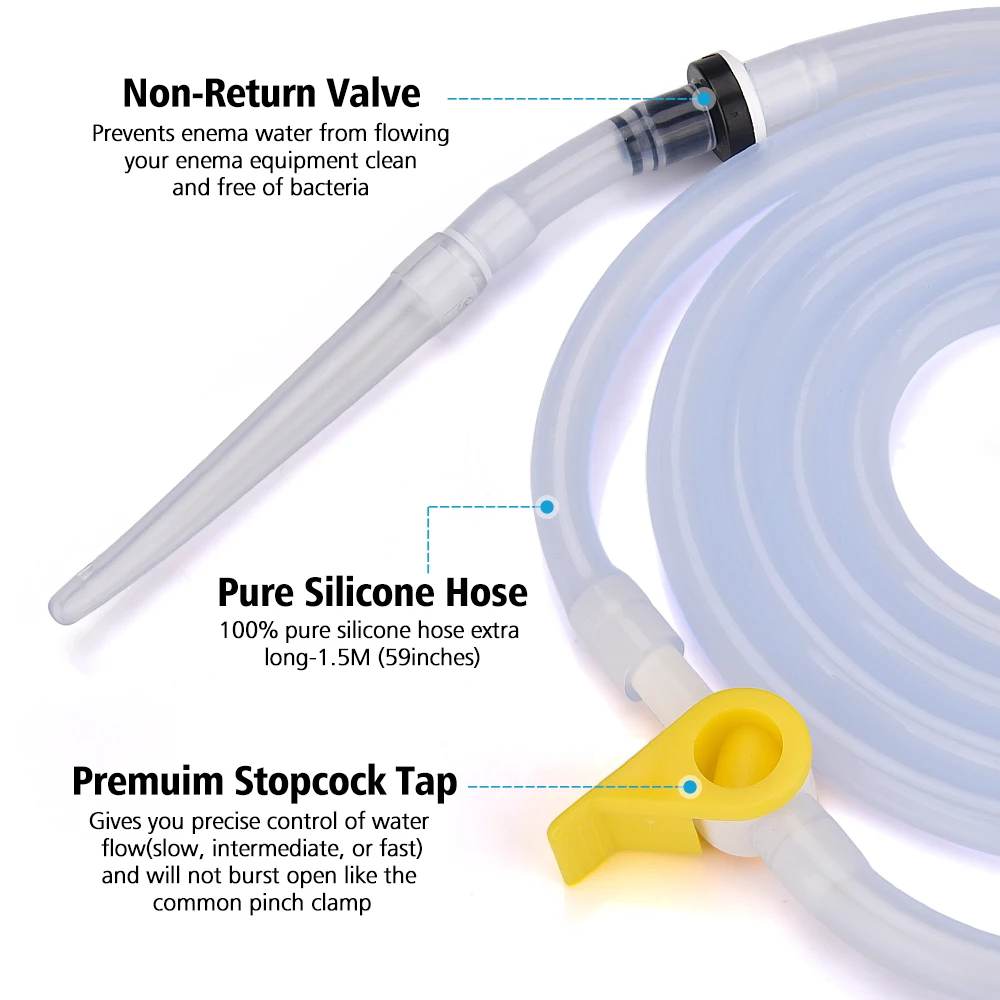 FDA сумка для клизмы наборы очищения толстой кишки с силиконовым шлангом