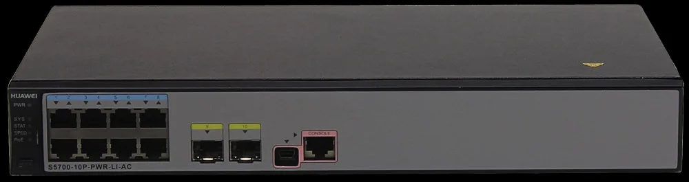 HW S5700 10P PWR LI AC переключатель 8 портов Ethernet 10/100/1000 PoE + порты 2 SFP двуколки 110/220V|sfp
