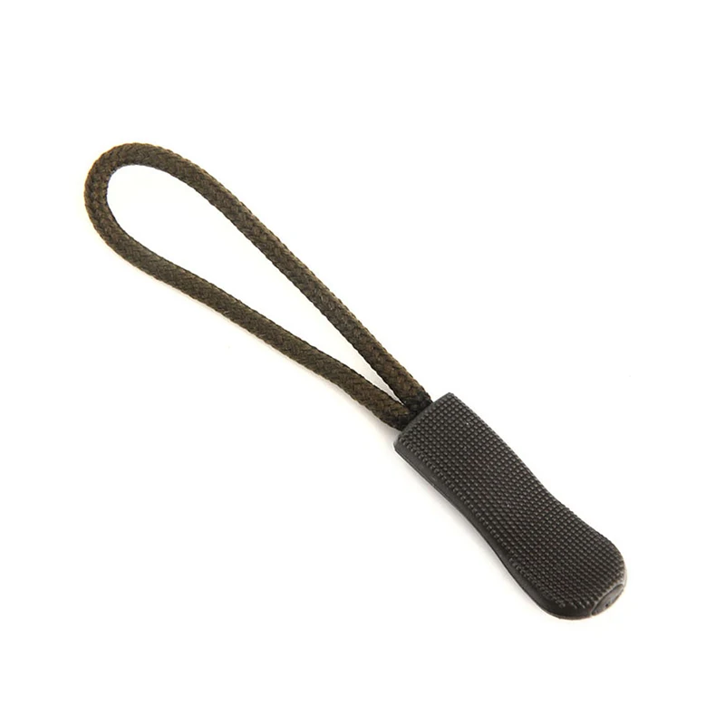 Army green zip pull 10 шт., цветная сумка на молнии, тактический рюкзак, подходит для веревок, фиксатор, застежка-молния, аксессуары, Съемник на молнии, сделай сам, головка на молнии - Цвет: Army green zip pull
