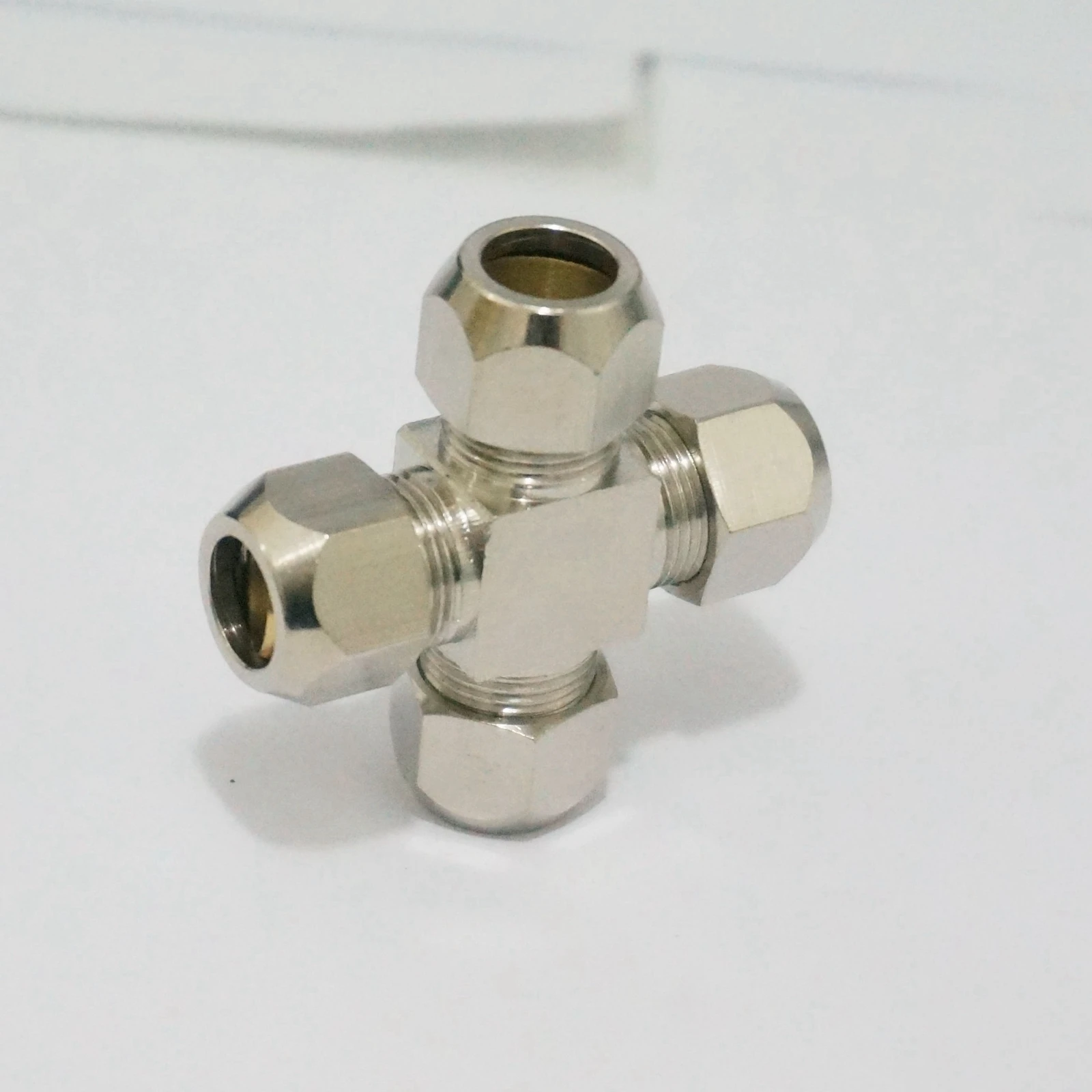 Corss 4 Ways Brass Fit 10mm OD Tube Coupler Adapter Connector Compression fitting For Tubing | Обустройство дома