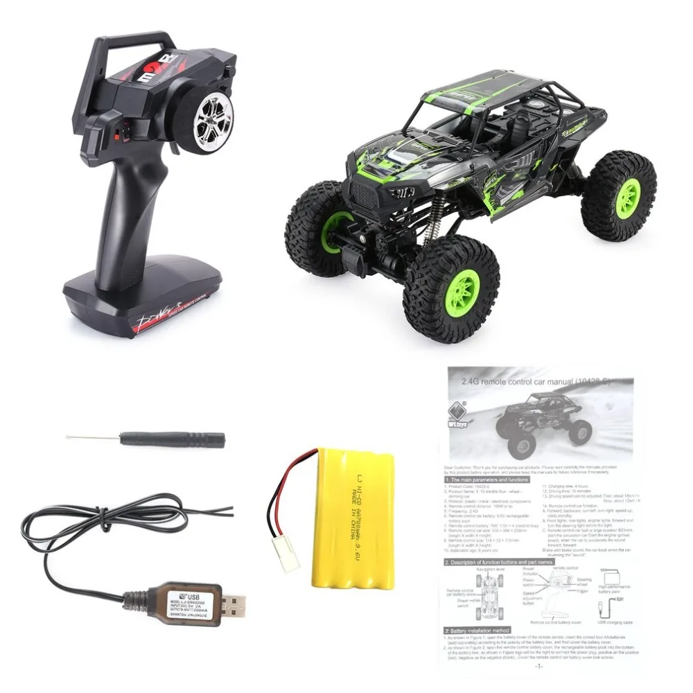 Wltoys 10428 E 1/10 2 4 г 4WD электрический рок взбирающийся гусеничный RC автомобиль