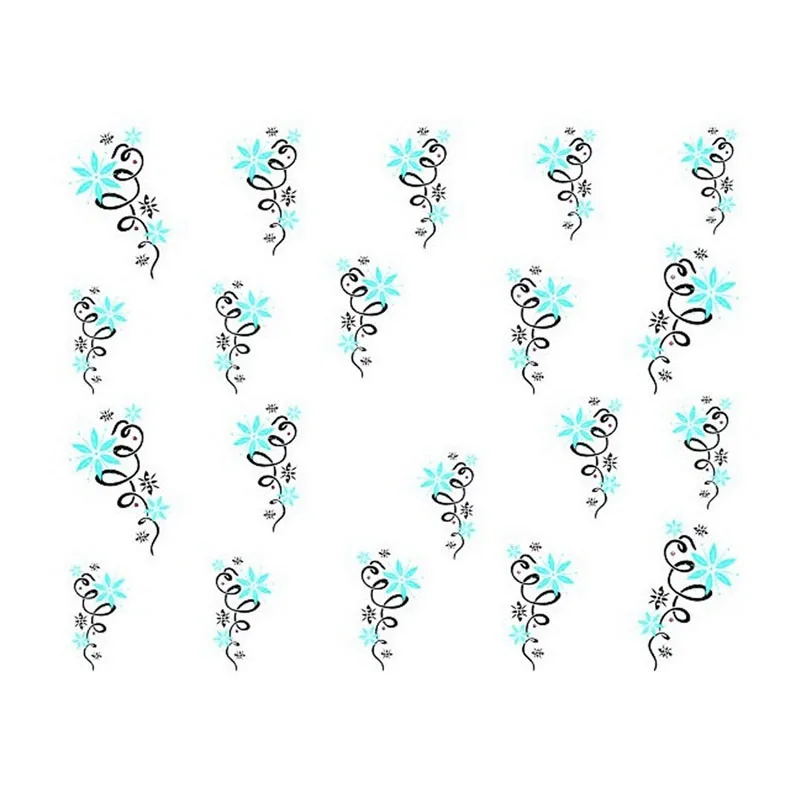 #501 2018 New Fashion Green Star Flowers Design Nail Tip Art Water Transfers Decal Sticker Freeship | Красота и здоровье