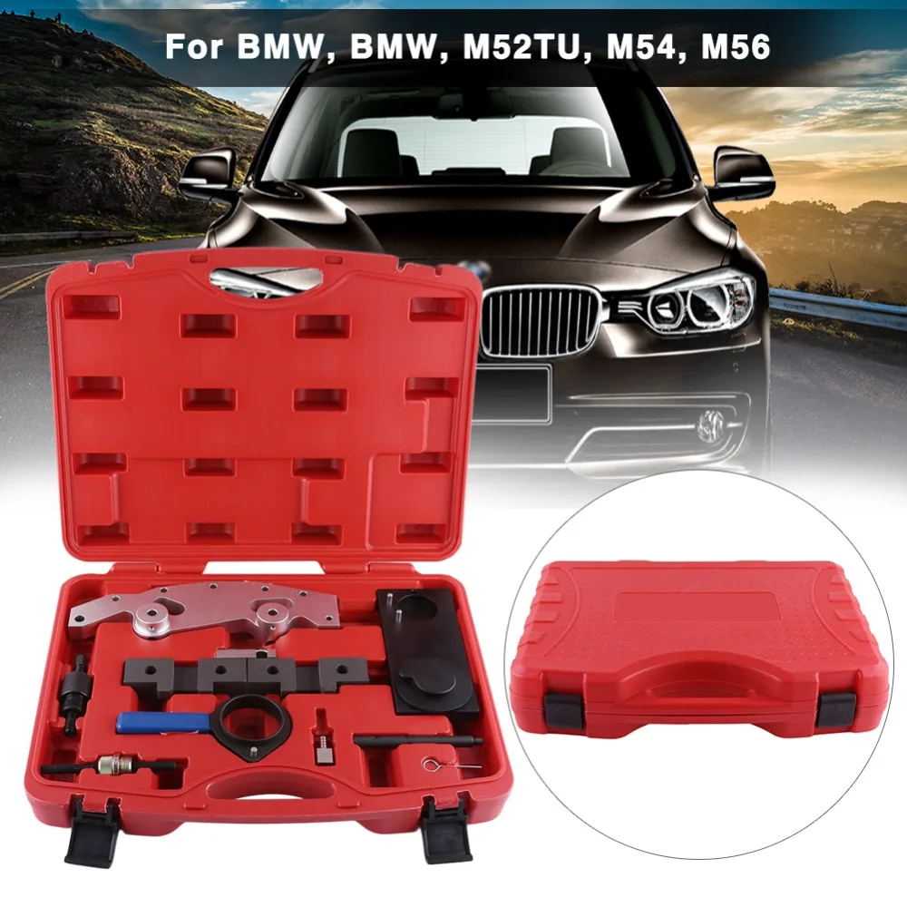 Oversea 9pcs Car Engine Timing Tool Kit Camshaft Locking Setting for BMW M52 M52TU M54 M56 Repair Tools |