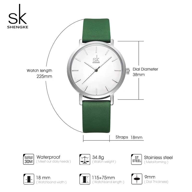 

Shengke Watches Women Luxury Brand Quartz Watch Reloj Mujer 2019 SK Creative Leather Watches Christmas Gift For Women #K8026