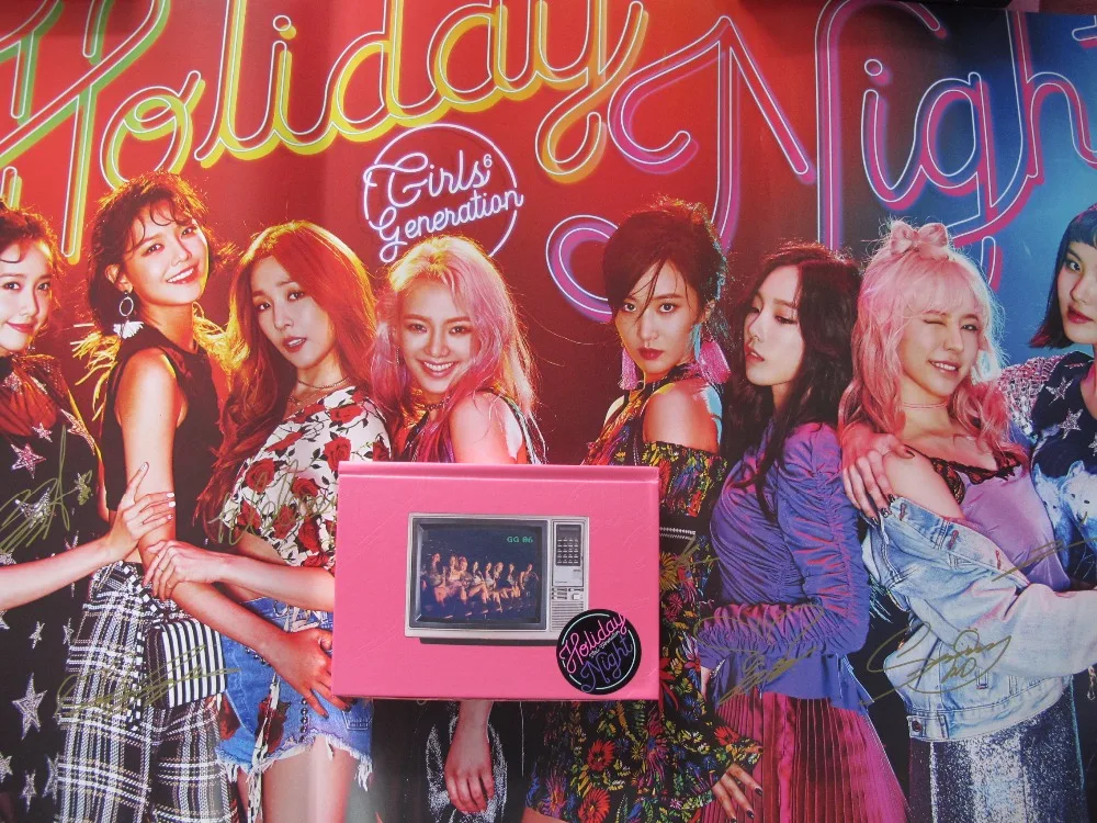 Подписанный SNSD autographed 2017 6 й альбом Праздничная ночь CD + Фотокнига подписанный
