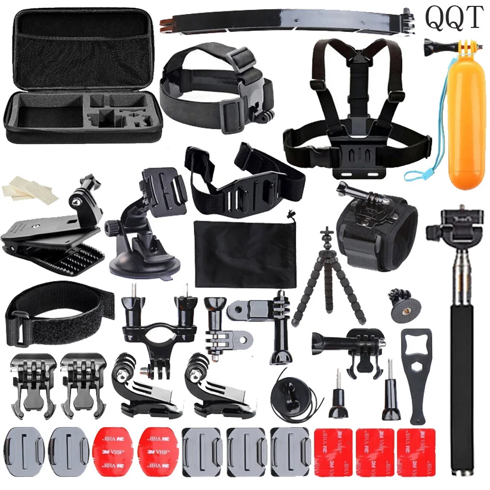 QQT для Gopro набор аксессуаров go pro hero 7 6 5 4 3 2 монтажный комплект SJ4000 Eken / SOOCOO xiaomi yi k